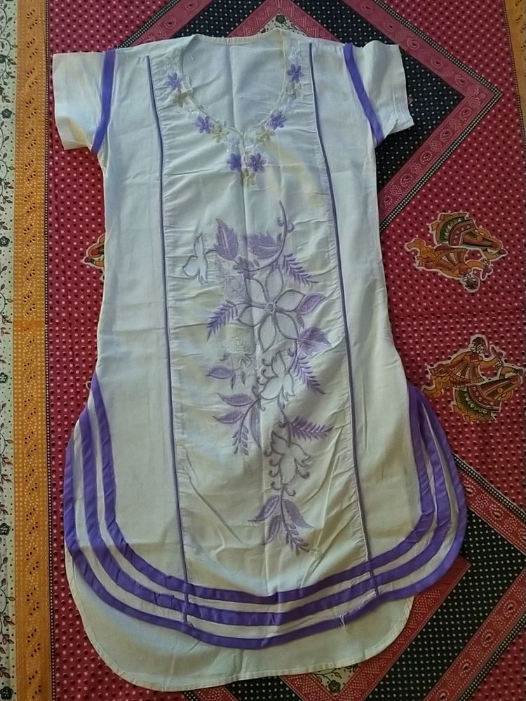 Ladies Linen Long Handpainted Tunic Kurti 🤩🤩