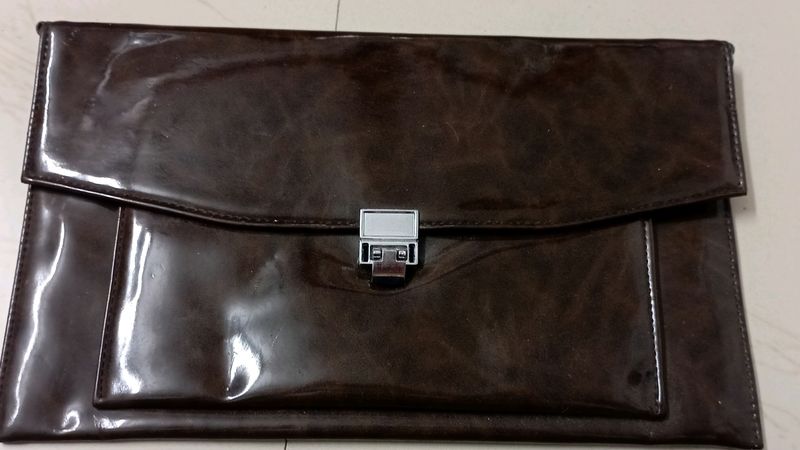 Brown Glossy Clutch