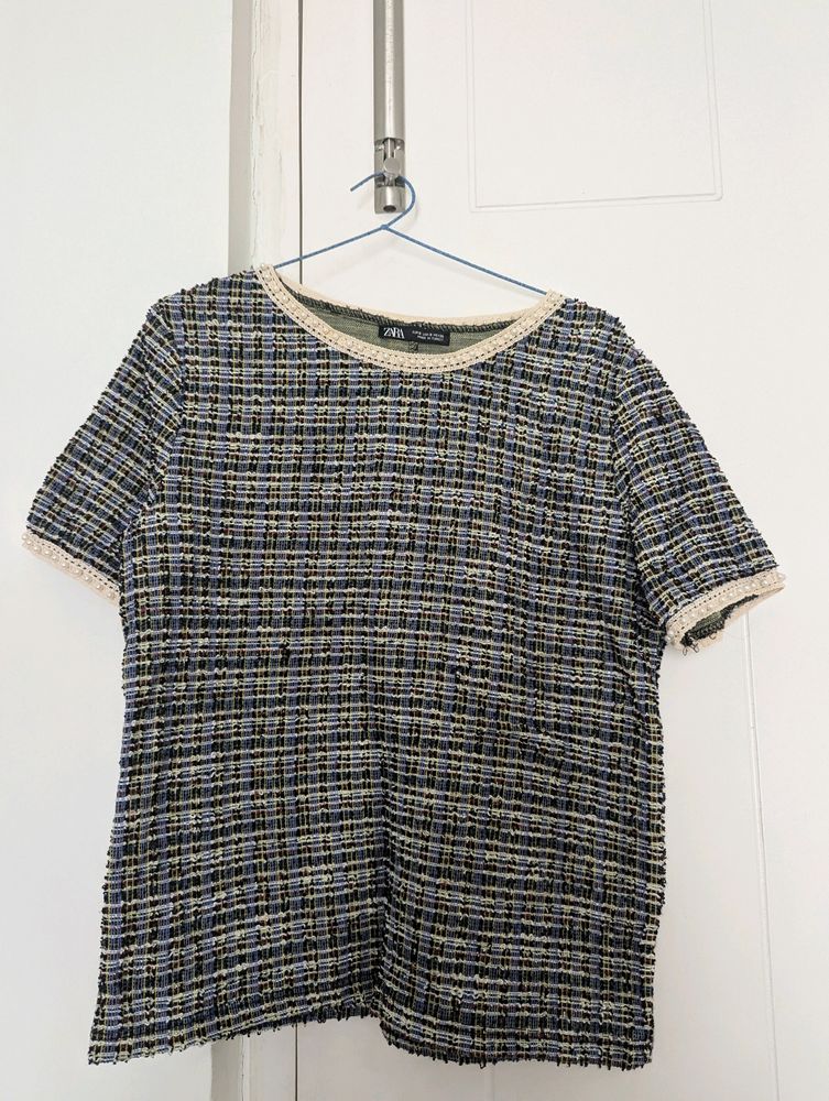 Zara Tweed Top