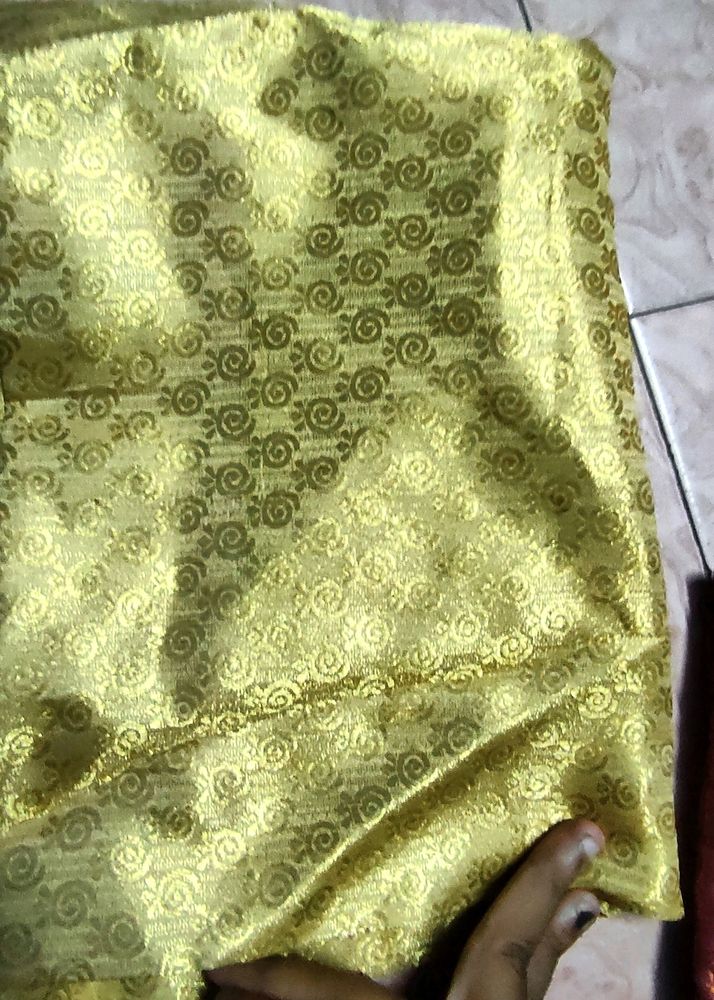 Golden Colour Blouse Cloth