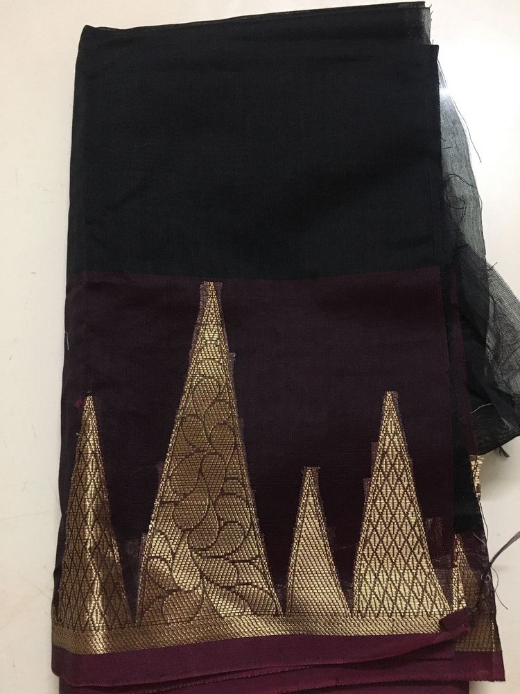 Black Cotton Silk Fabric