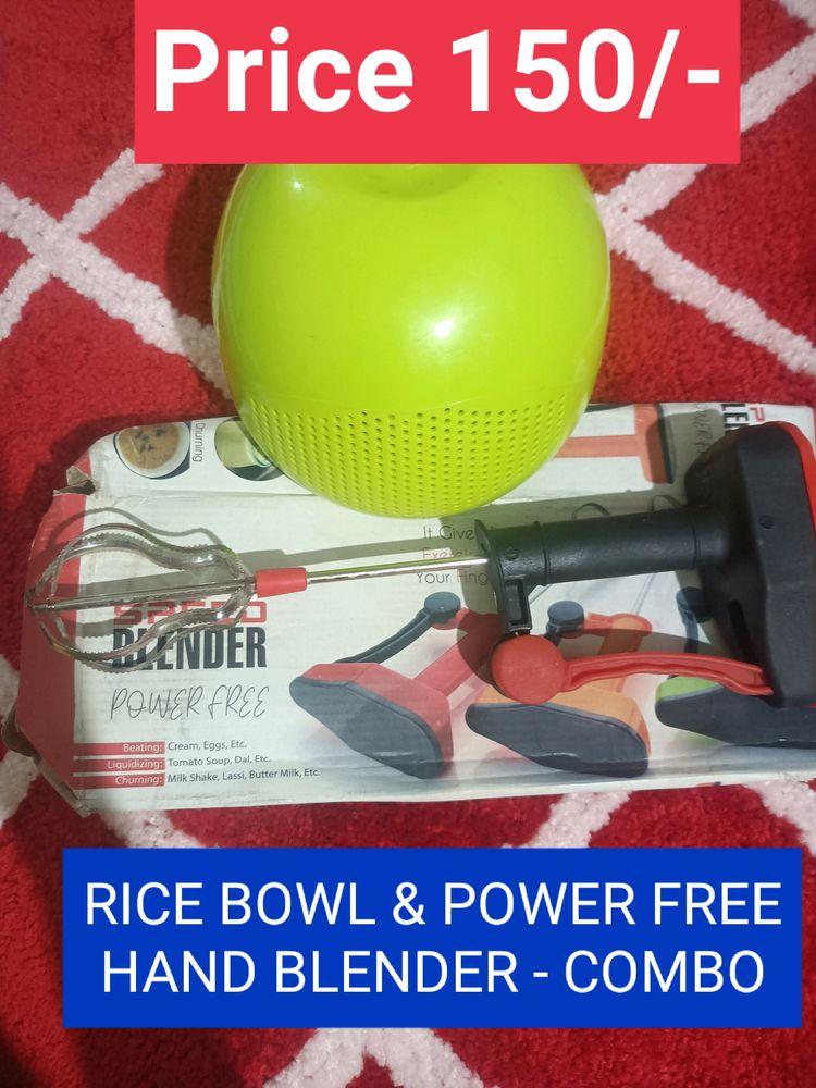 Rice Bowl And Power Free Blender