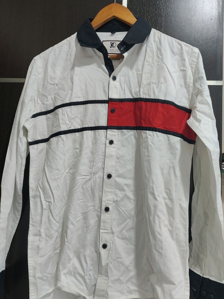 A Very Smart Looking White Shirt Unique Design