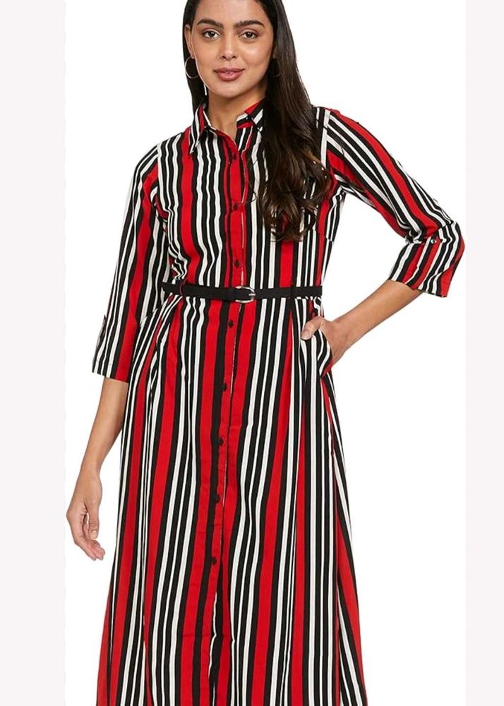 Striped Shirt Dress