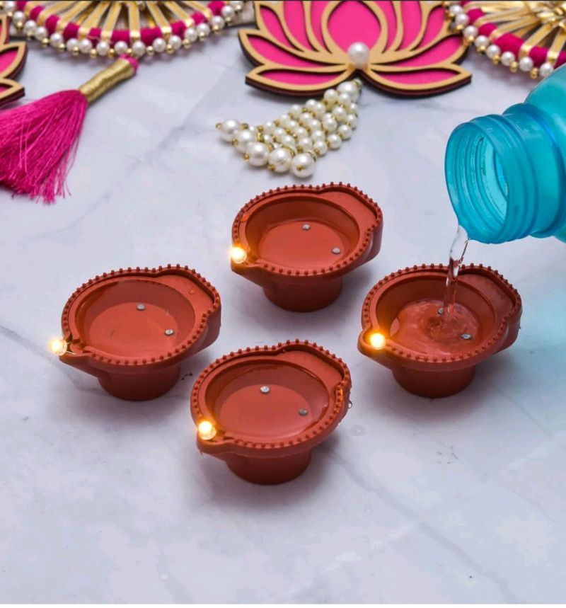 🆕 Pack Of 6 Water Led Sensor Diyas