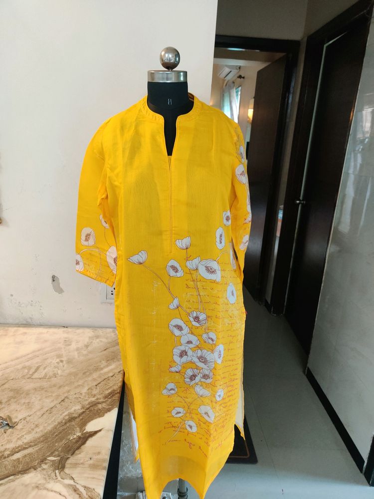 Biba Sunshine Yellow Kurta