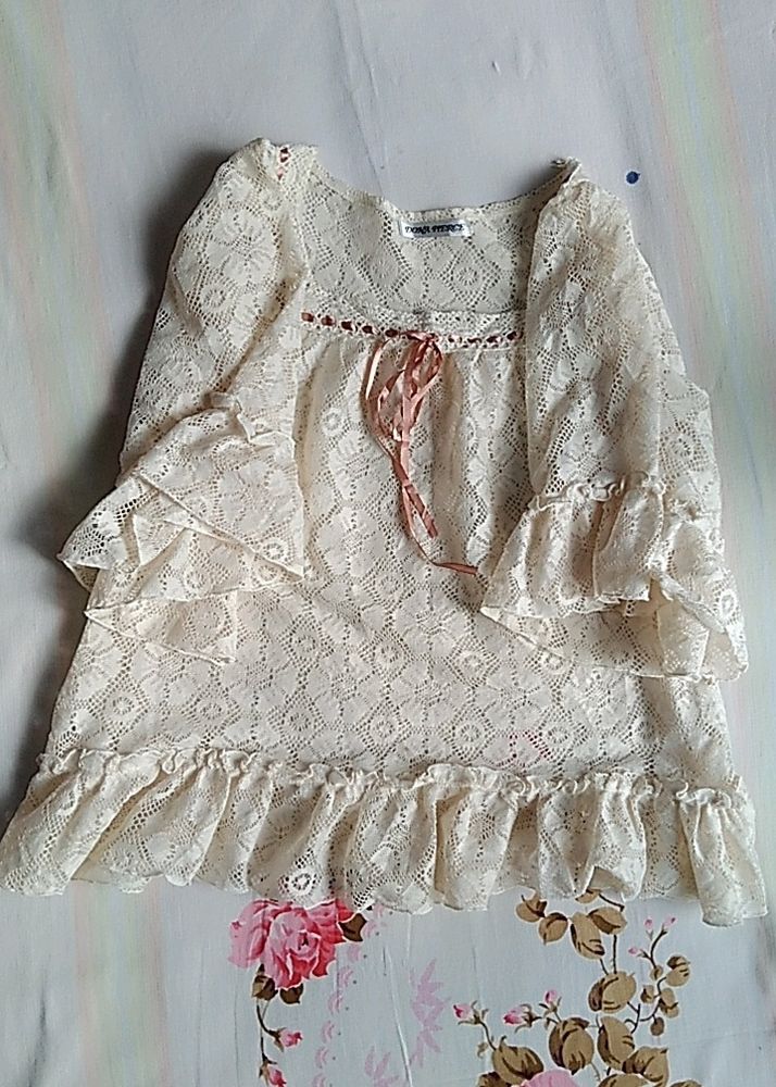 ྀི ruffled lace top ྀི