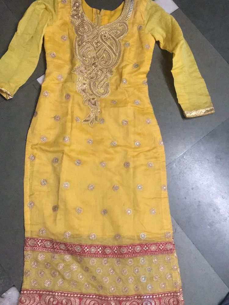 Heavy embroidery work kurti