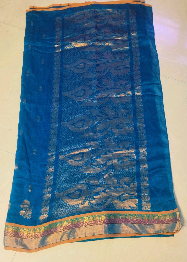 Cotton Blend Pure Gadwal Saree