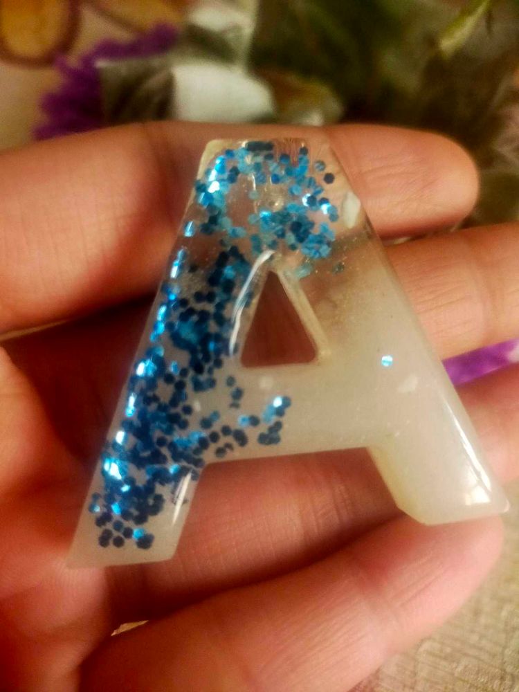 Resin Keychain Letter A