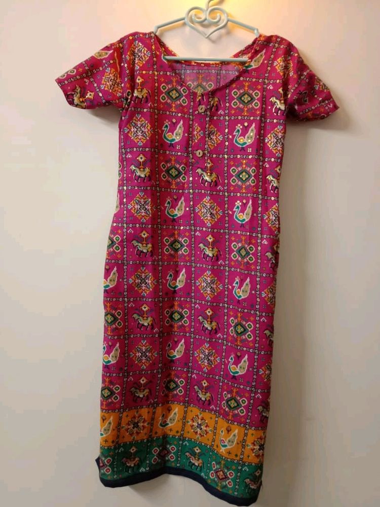 Pink Kurta For Women