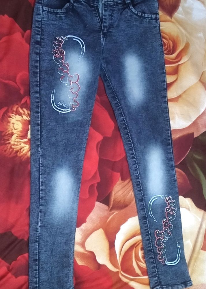 Beautiful Jeans For 8-12 Years Girls