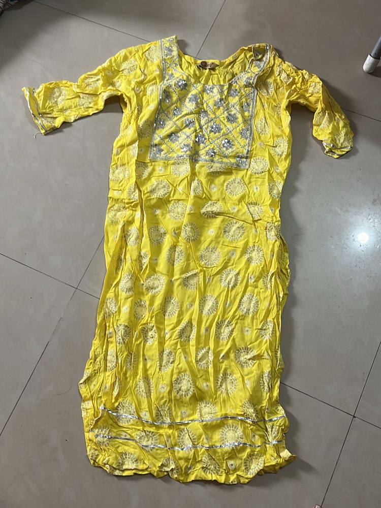 Yello kurti new,