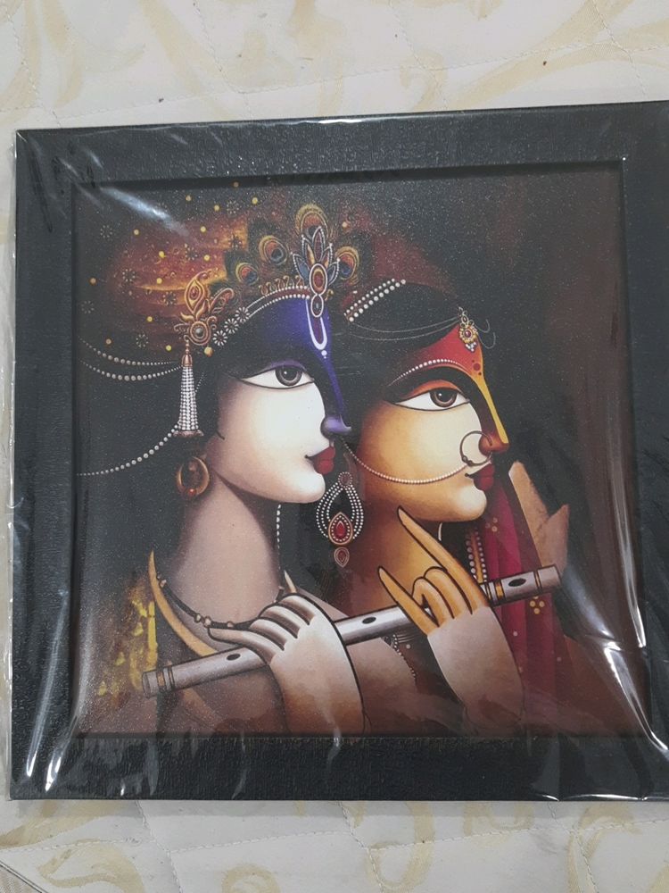 Radha Krishna Decor Wall Frame-Digital Paint