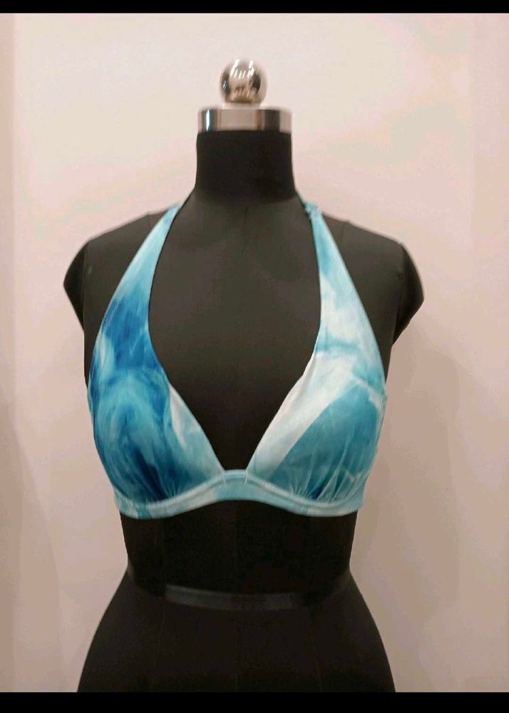 Blue Swim Suit Bra