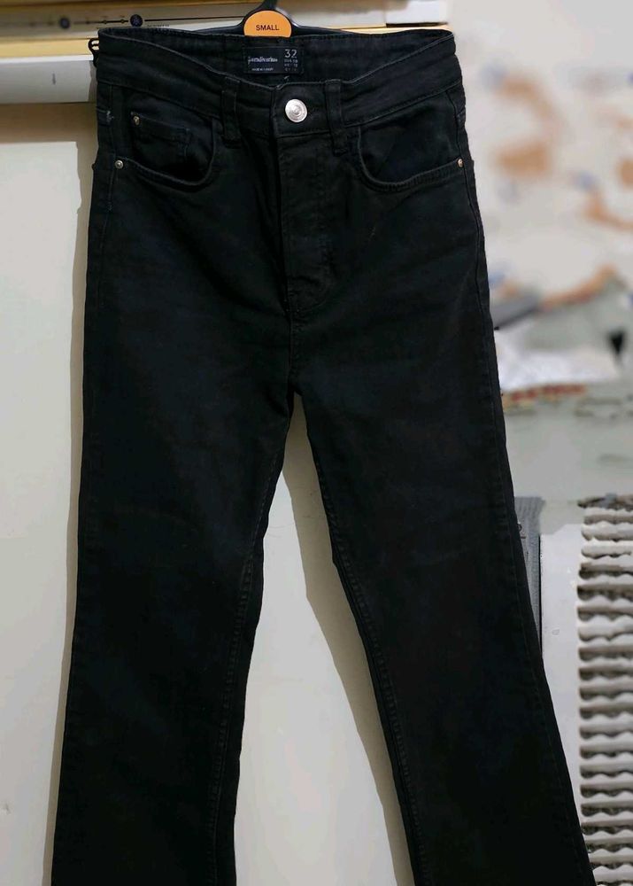 Black Straight Fit Denim