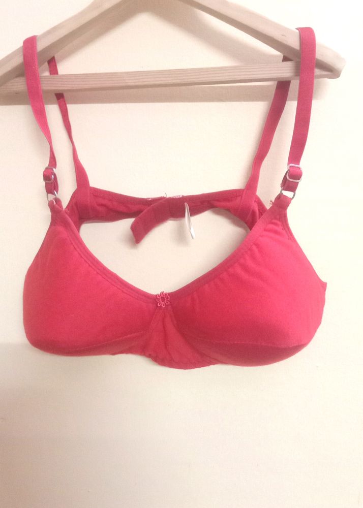 Red Colour Padded Bra