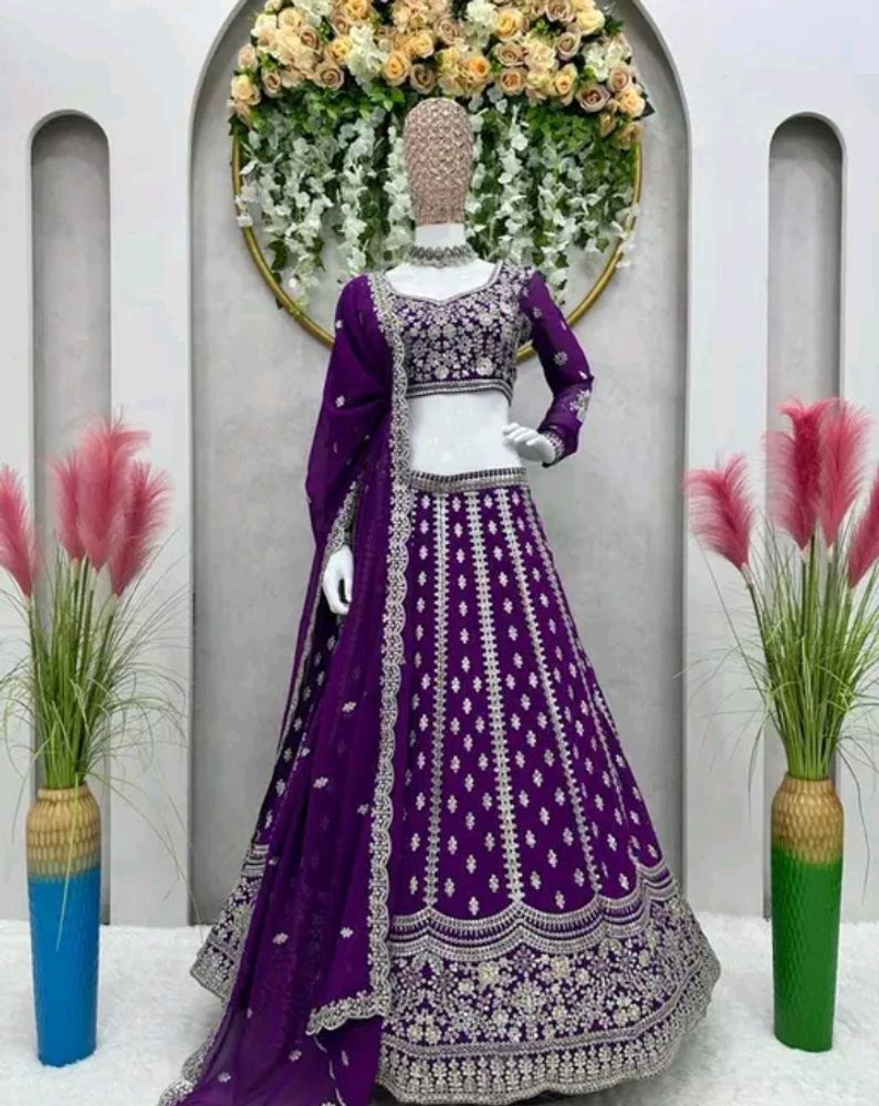 New Semi-stitched Beautiful Heavy Lehenga