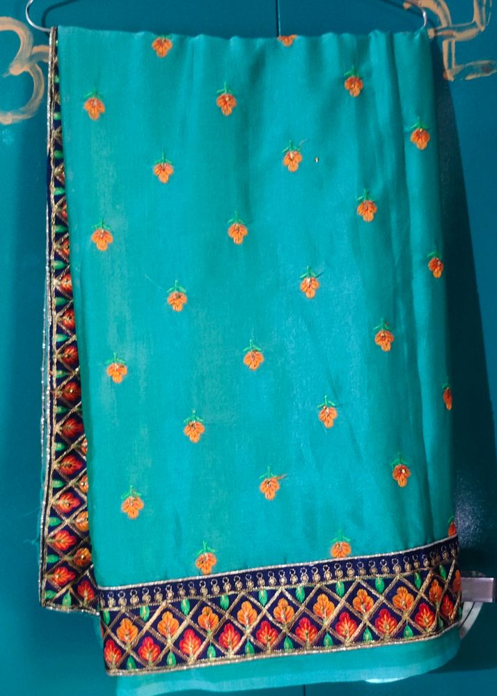 Embroidery Work Georgette Saree 🛸