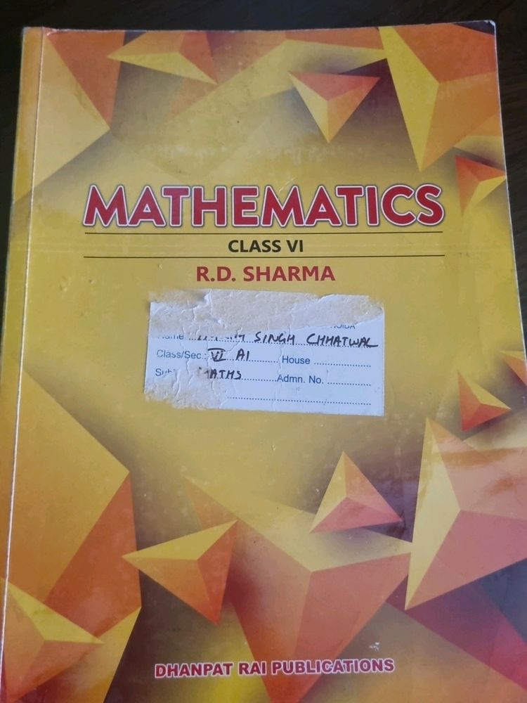 R.d Sharma Class Sixth