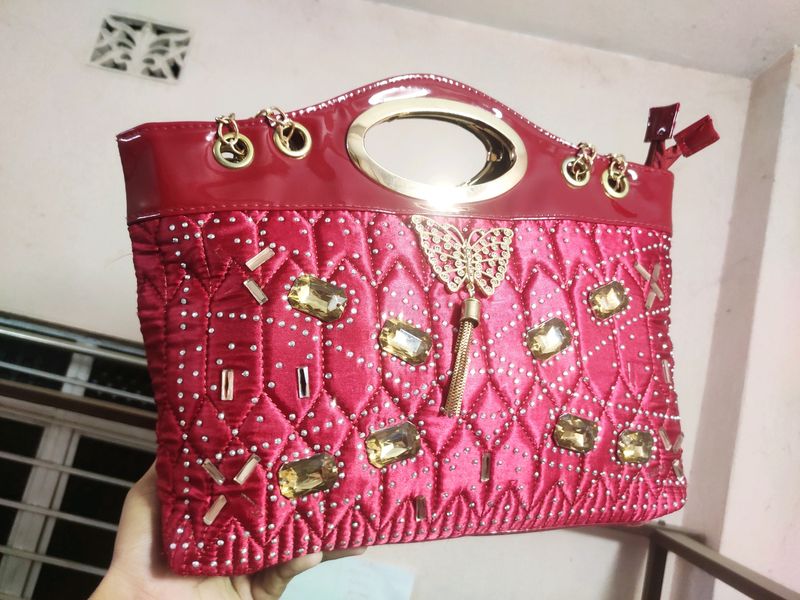 Lovely 😍 😍 Cherry 🍒🍒 colour sling bag 🛍️🛍️