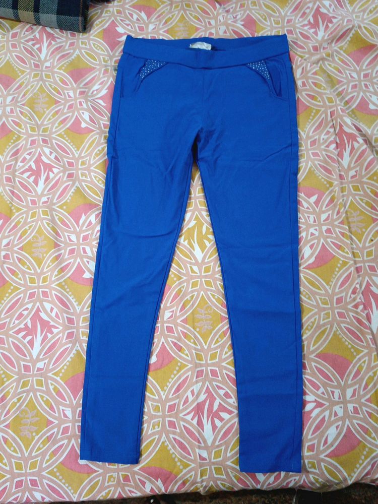 New Stretchable Pant 26-28-30 It Fits (Royal Blue)