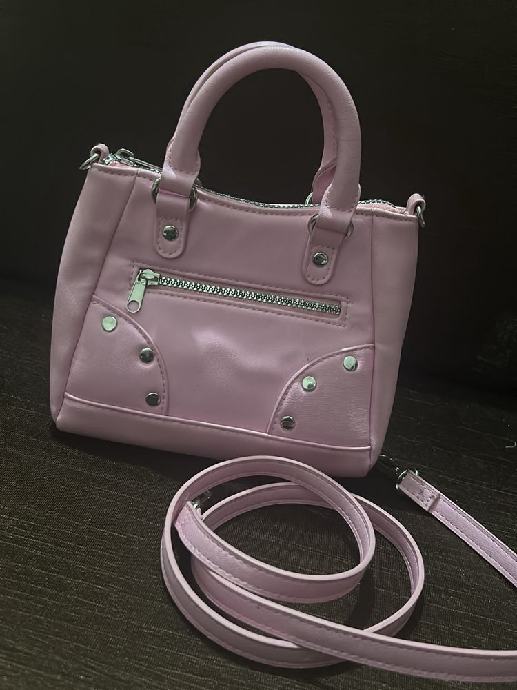 H&M Sling And Handbag Both In Pink