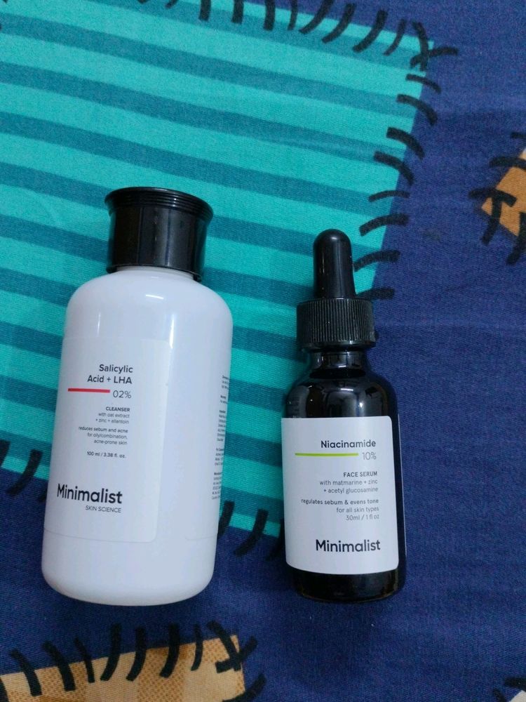 Minimalist face wash and serum