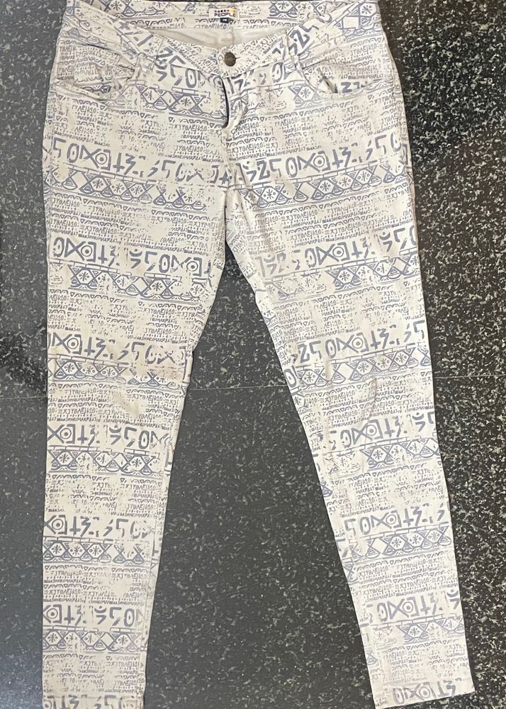 People Printed Jean