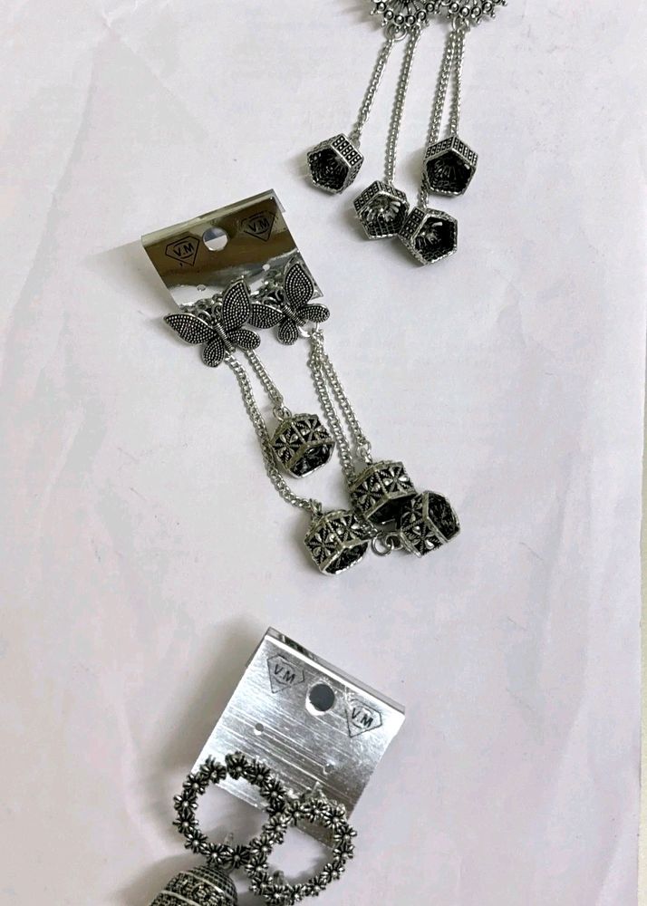 New Oxidised Earrings 3combo Set