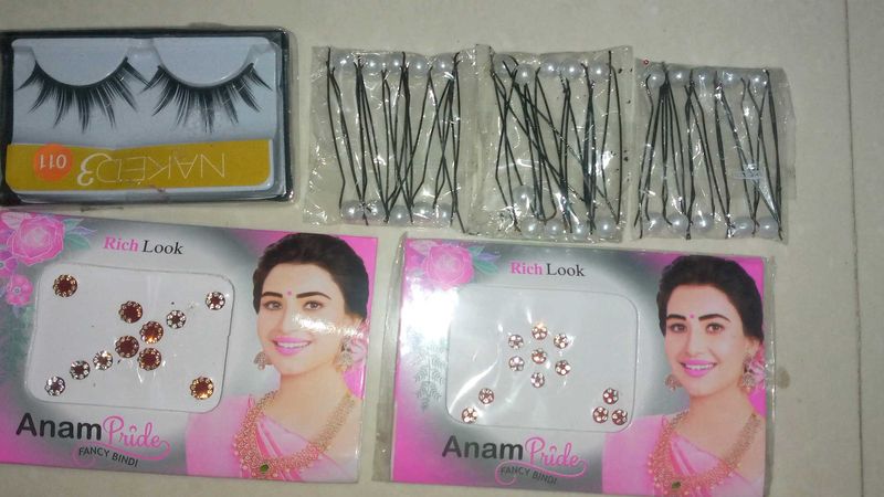 Bindi. Hair Pins.eyelash