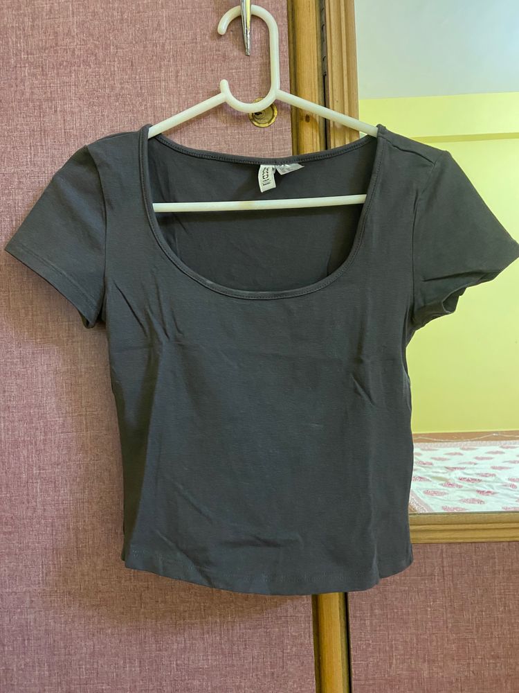 H&M Charcoal Top