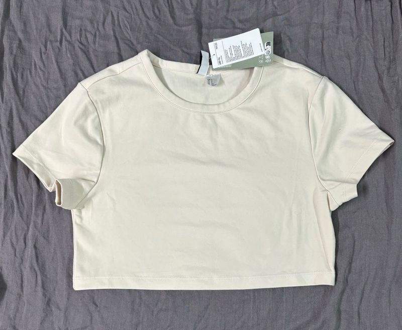 H&M Women Cropped Jersey Top