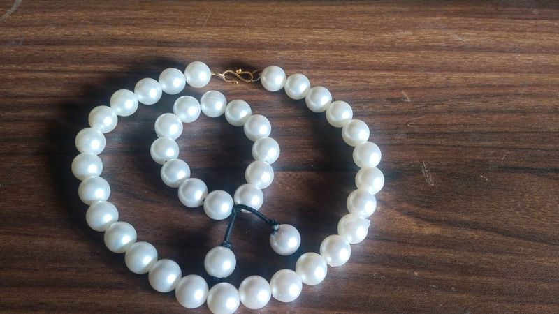 Handmade Pearl Necklace & Bracelet For Kids