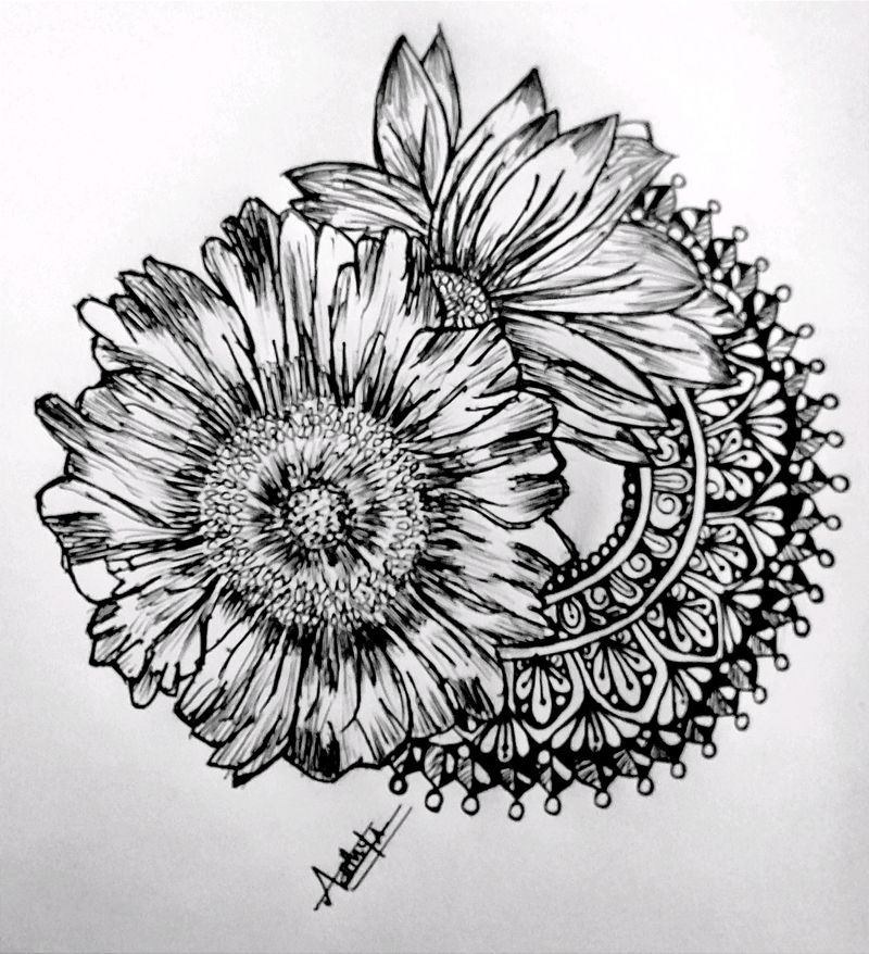 Mandala Flower Art