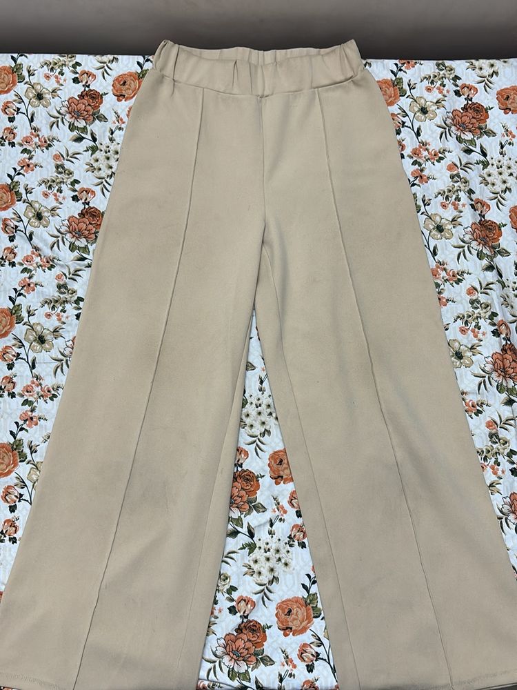 Nude palazzo pants