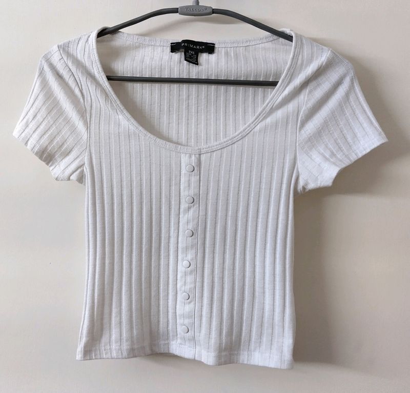 Price Drop 🩸Women White Cropped Top