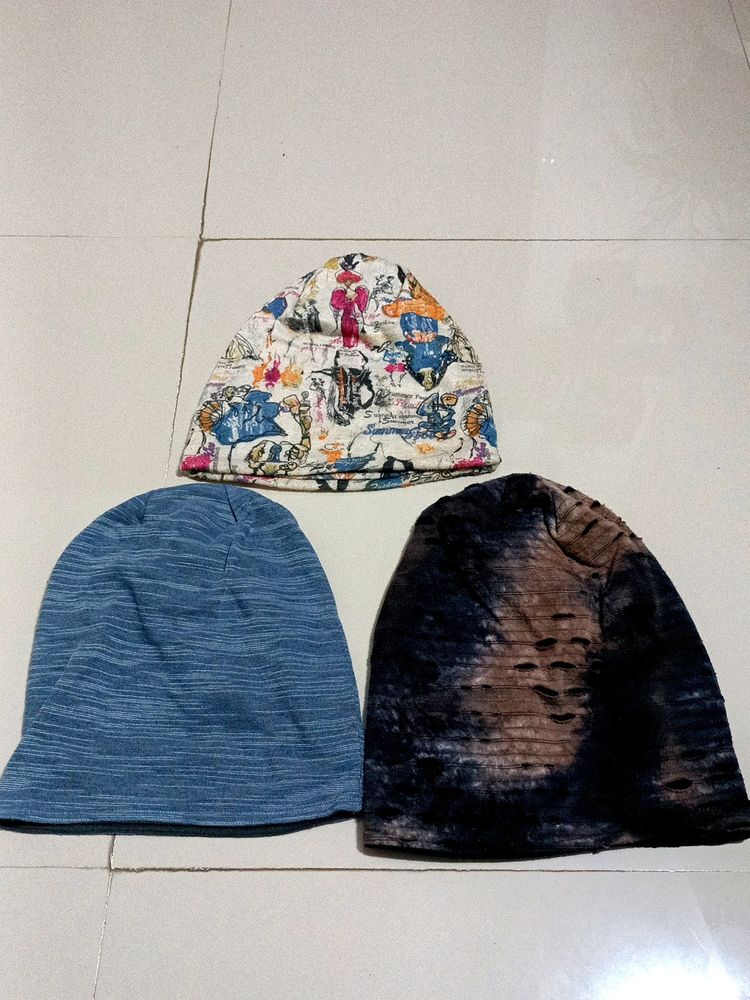 Unisex Beanie Caps | Combo Of 3