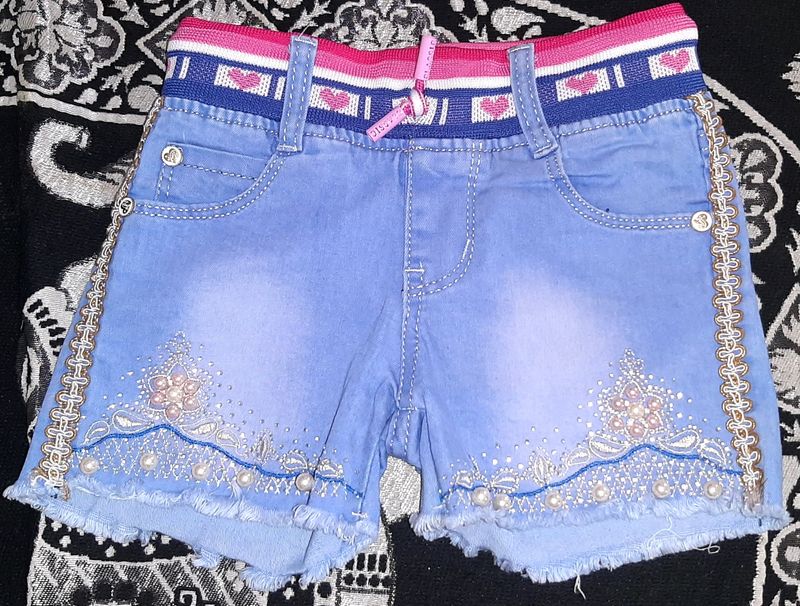 Denim Shorts For Kid Girls