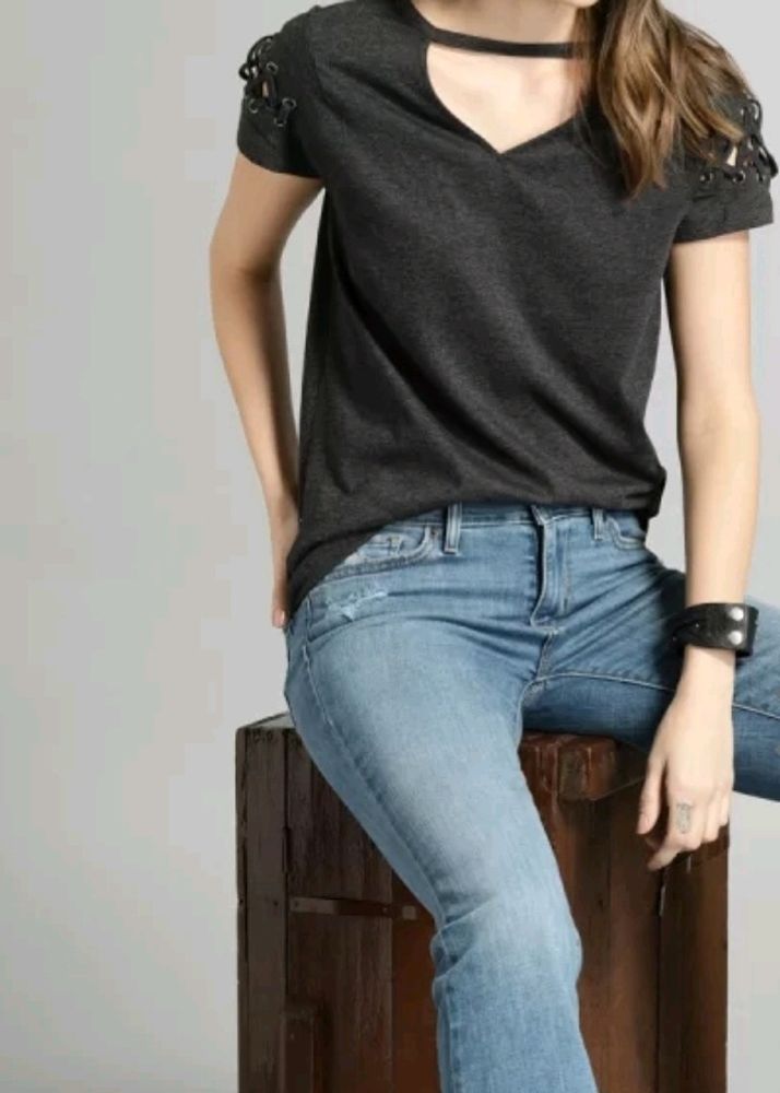 Stylish Dark Grey Top