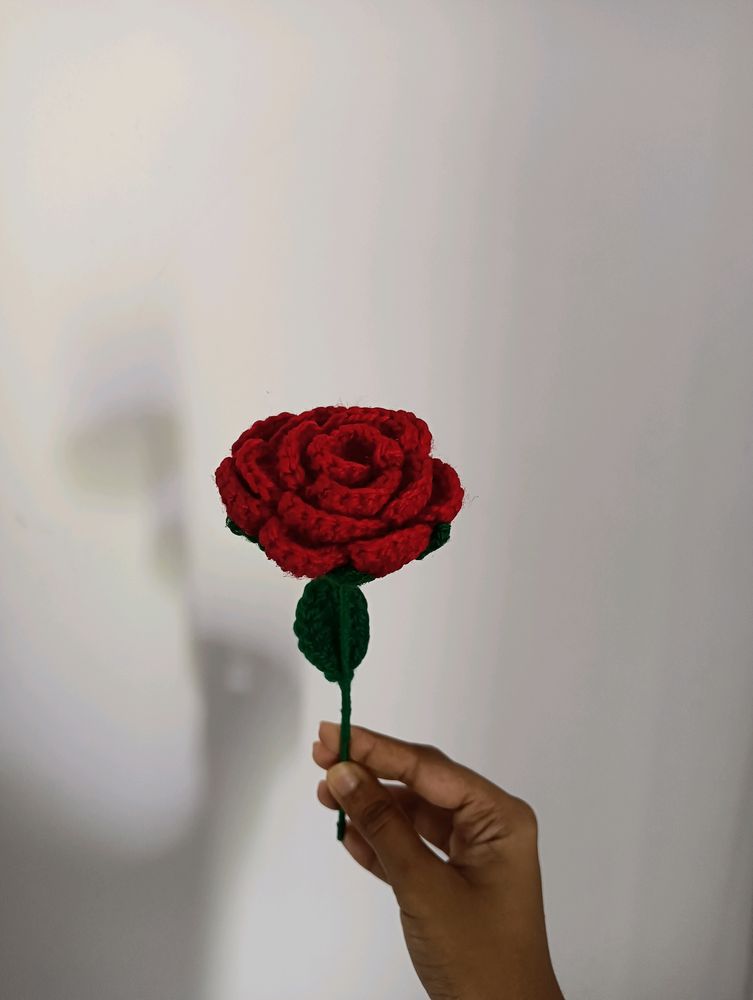 Crochet Red Rose 🌹