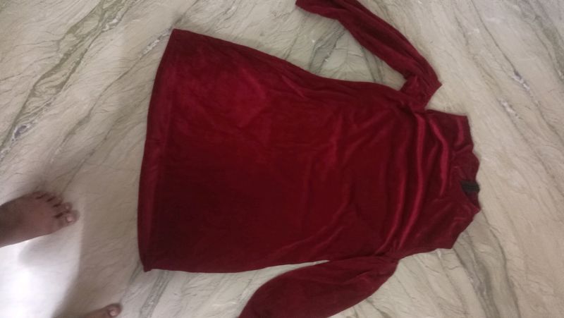 Red Velvet Top (Size -40)