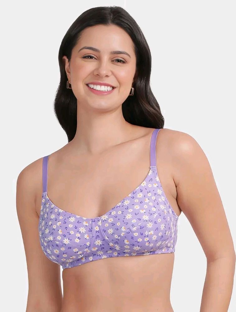 Susi Purple Daisy Print Bra