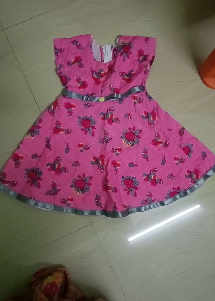 Cotton Frock For 2 Year Kid