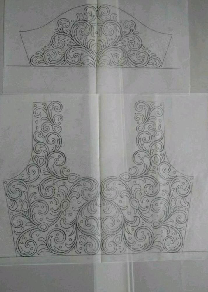 zardozi designe blouse tracing .