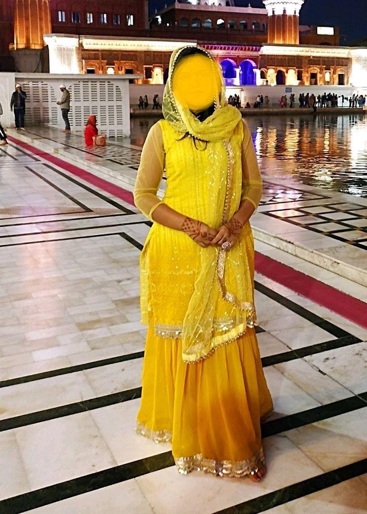 Designer Yellow Sharara