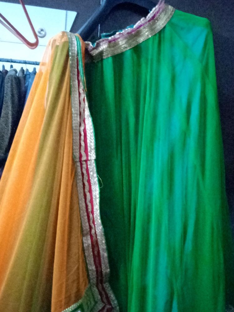 Green Lahenga & Dupatta