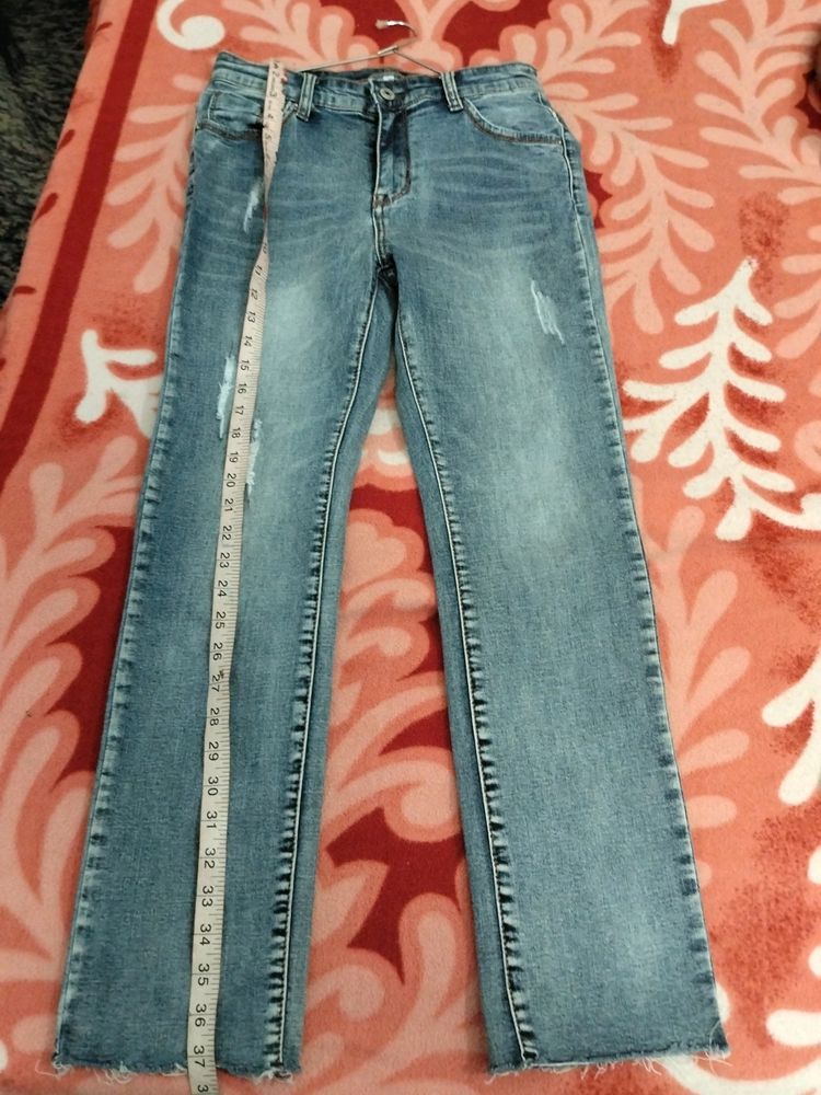 Blue Denim Jeans - Waist 26-28