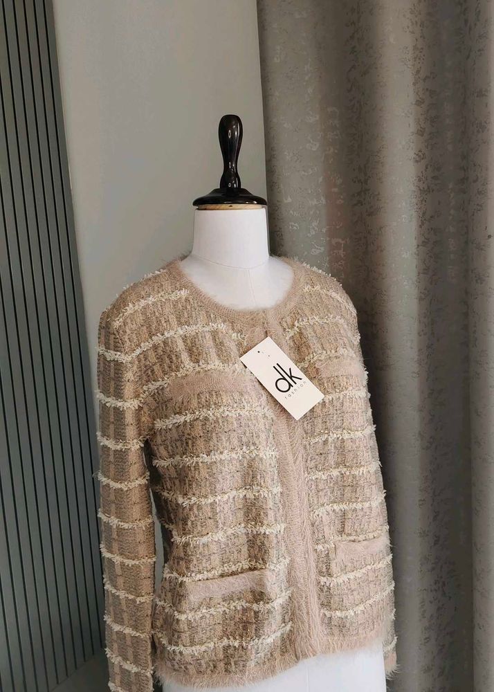 Korean Front Open Fur Cardigan