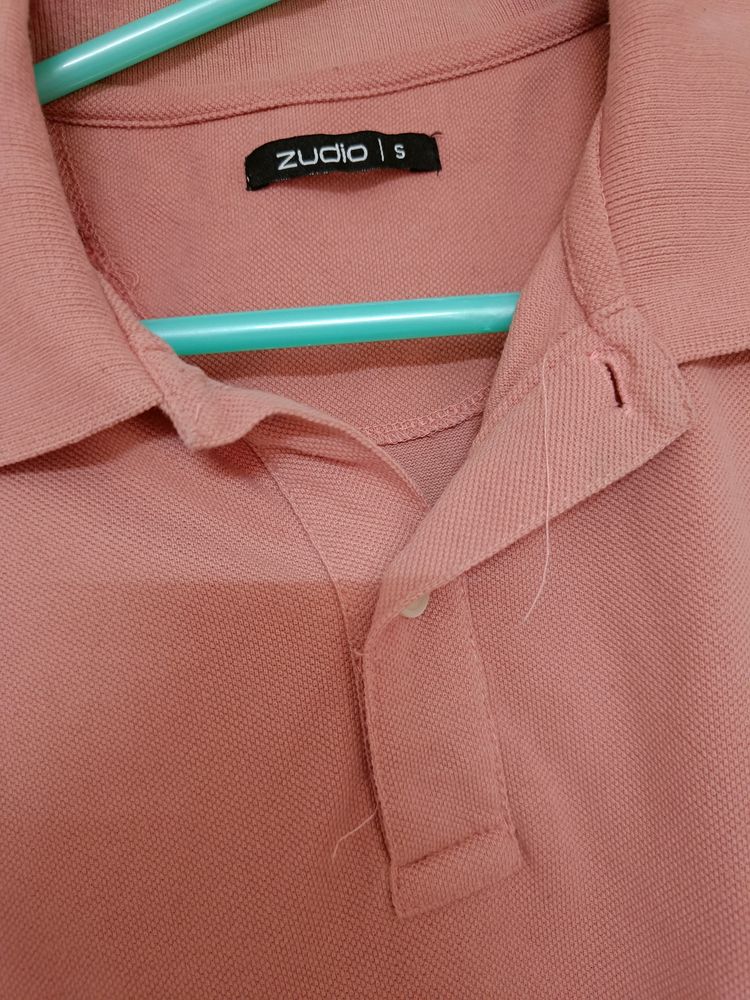 Men's Zudio Polo Peach Tshirt